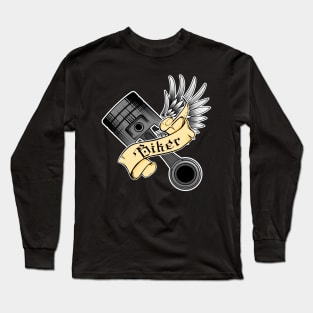 Biker piston Long Sleeve T-Shirt